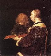 Gerard ter Borch the Younger The Reading Lesson oil painting